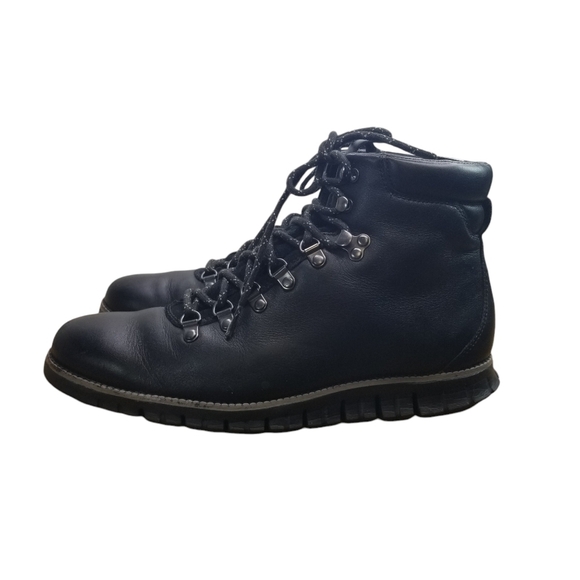 Cole Haan Zero Grande black leather water resistant hiking boots main image 7
